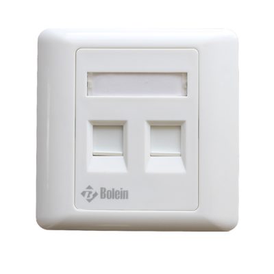 Double Faceplate with Double Cat6 RJ45 Jack